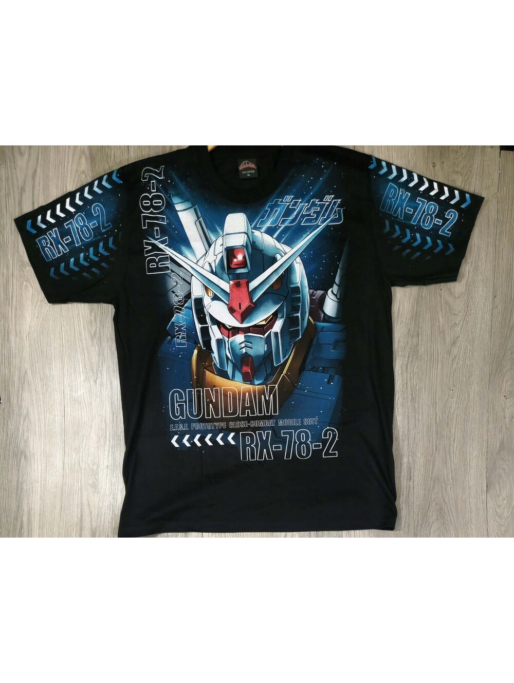 Mobile Suit Gundam RX-78-2 AOP Shirt XL NWOT All Over Print Double Sided